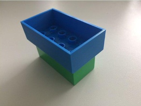 lego duplo trem de carga superior construção brinquedos 3d print model - Mito3D
