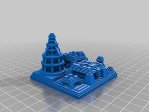 ciudad futurista art personalizado 3d print model - Mito3D