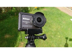 nikon keymission 170 montagem câmera acessório adaptador de câmara a gopro chave da missão logitech c170 3d print model - Mito3D