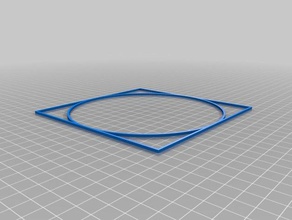 kundengebundene quadratische Kreis flashforge finder 139&sup2, 3d drucken tests 3d print model - Mito3D