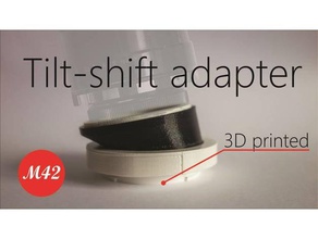 m42-sony de inclinação da placa câmera a6000 e-mount sony tilt-shift 3d print model - Mito3D