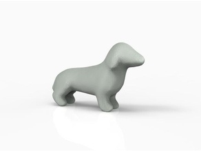 dachshund chubby animals dog sausage wiener 3d print model - Mito3D