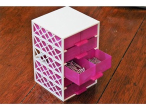 sparsamer Schubladen Container mini-Schubladen modern office Büro-Organisation Veranstalter Regal kleine Teile-Lagerung Fach workshop 3d print model - Mito3D
