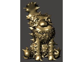 pete ugly spike cat animals doodle meshmixer spikey 3d print model - Mito3D