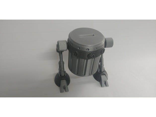 moeda walker lixo mealheiro tampa contentores 3D print model - Mito3D