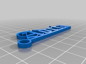 Namen Schlüsselanhänger 3d print model - Mito3D