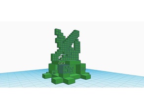 minecraft estatua 3d impresión 3d print model - Mito3D