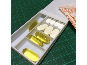 customizable pill box sliding top containers customized customizer pillbox container plaster thai 3d print model - Mito3D