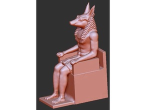 ägypten Gott anubis Kunst Abbildung Skulptur statue 3d print model - Mito3D