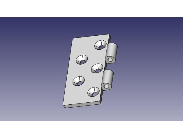 square hinge household 3D print model - Mito3D