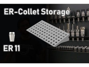 din-rail storage er11 collets tool holders boxes 3d print model - Mito3D