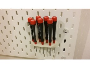 skadis 7x small screwdriver holder tool holders boxes ikea 3d print model - Mito3D