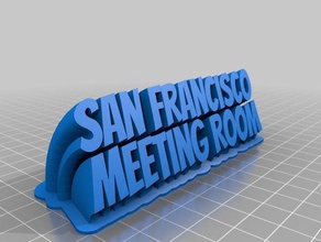 san francisco, sala de reunião office personalizado 3d print model - Mito3D