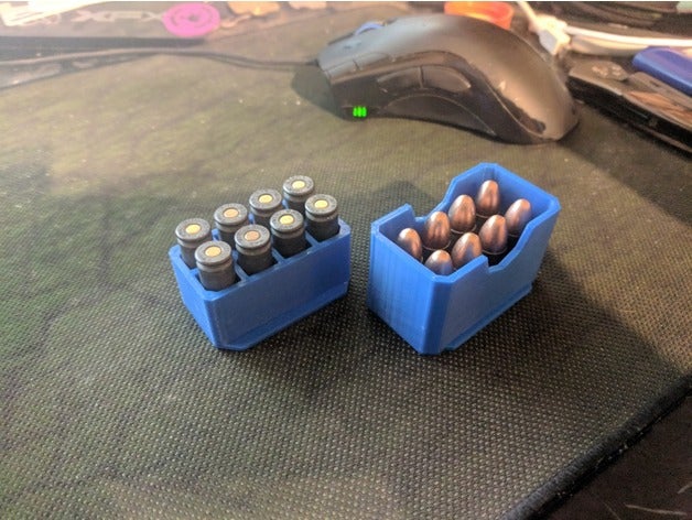 9mm ammo cuadro 8 rondas de 2x4 deporte al aire libre 3D print model - Mito3D