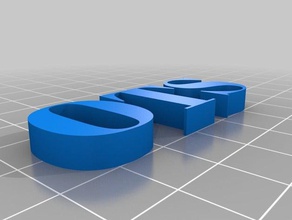 ots logotipo do texto outros personalizado 3d print model - Mito3D