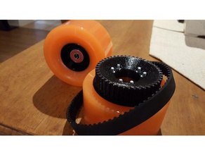 45t 42t 38t hdt-5m pulley electric skateboard vehicles longboard 3d print model - Mito3D
