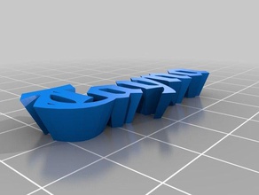 my customized chamfered text signs logos 3d print model - Mito3D