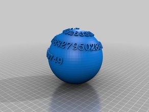 pi-ball Zeichen logos angepasst 3d print model - Mito3D