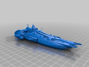 sms novastar escort models battleship spaceship 3d print model - Mito3D