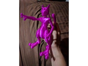 mewtwo single solid mesh models 3d print model - Mito3D