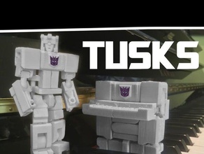 tusks 3d-printable piano transformer toys games articulated figure articulation robot transformers g1 transforming 3d print model - Mito3D