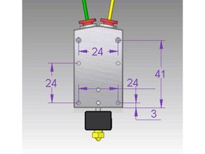 d-bot cyclops mount 3d printer parts 3d print model - Mito3D