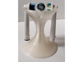 thoothbrush titular de obras cuarto baño fregadero pie cepillo dientes cabeza soporte 3d print model - Mito3D
