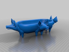 sautrog piggys indietro contenitori 3d print model - Mito3D