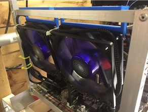 92 mm ventilator bracket mining rig computer 3d print model - Mito3D