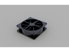fan 80x80mm cad model xilence 12v 3d printer parts 80mm cooling 3d print model - Mito3D