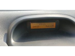 rover 25 uhr 1602 lcd-rahmen automotive 1602lcd decken Uhr abdecken 3d print model - Mito3D