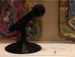 ambiente de trabalho micrphone stand 58 rosca montagem a música microfone titular suporte 3d print model - Mito3D