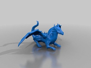 dragão criaturas fantasia medieval réptil asas 3d print model - Mito3D