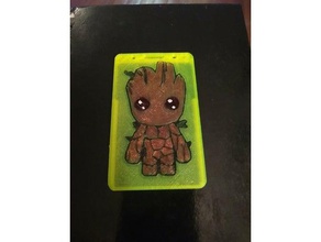 baby groot badge holder other do not want no more groots 3d print model - Mito3D