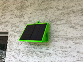 solar powered wifi de la estación meteorológica al aire libre jardín arduino esp8266 panel 3d print model - Mito3D