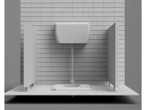 WC-diorama - Spielzeug Spiel Zubehör skalieren scale-Modell 3d print model - Mito3D