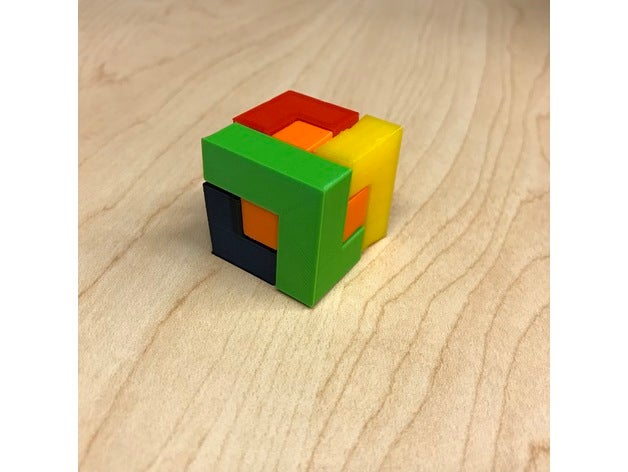 3d-interlocking puzzle cube drucken 3D print model - Mito3D