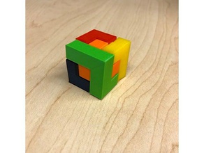 3d intertravamento de quebra-cabeça cubo impressão 3d print model - Mito3D
