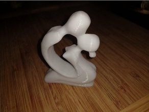 pareja besos esculturas 3d print model - Mito3D