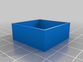simple open square box 30x30x12mm containers customized 3d print model - Mito3D