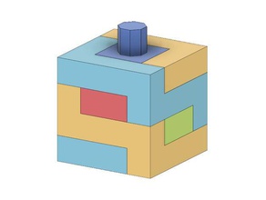 intertravamento cubo quebra-cabeças quebra-cabeça de 3d print model - Mito3D