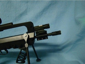 airsoft varil montaj fa-6 mm-f1 mas spor açık havada 6 mm aksesuarları Eki parçaları famas picatinny adaptörü mount rail 3d print model - Mito3D