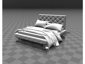double bed models 3d print art bedroom doll dollhouse dreams mini miniature sleep sweet toy 3d print model - Mito3D