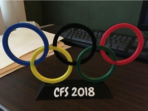 dividir anéis olímpicos stand sinais logotipos jogos 3d print model - Mito3D