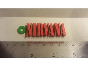 nirvana logo keychain de porte-clés 3d l'amérique américain autodesk fusion 360 la bande brelok fusion360 mcko musique groupe le états-unis 3d print model - Mito3D