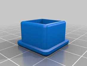 embout de tube carré pièces 3d print model - Mito3D