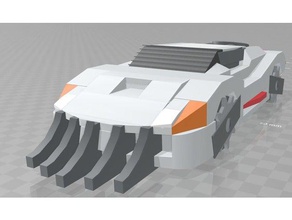 low-poly-Auto-Apokalypse 3d drucken post-apokalyptisch Fahrzeug Radfahrzeug 3d print model - Mito3D