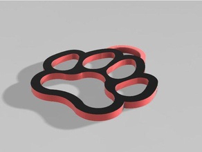 dog paw keychain keychains awesome cool fusion 360 pet pets 3d print model - Mito3D