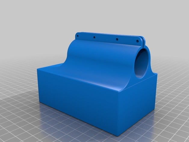 battery holder 25mm pole ground station hobby battrery 3D print model - Mito3D