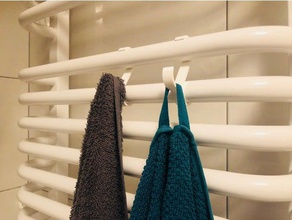 bathroom radiator towel hook 3d print model - Mito3D